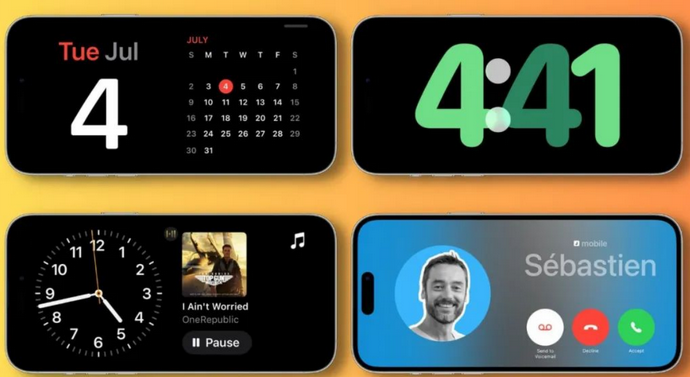 带岭苹果手机维修分享iOS17横屏充电待机显示有什么好处 