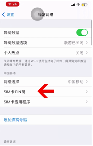 带岭苹果14维修网分享如何给iPhone14的SIM卡设置密码 