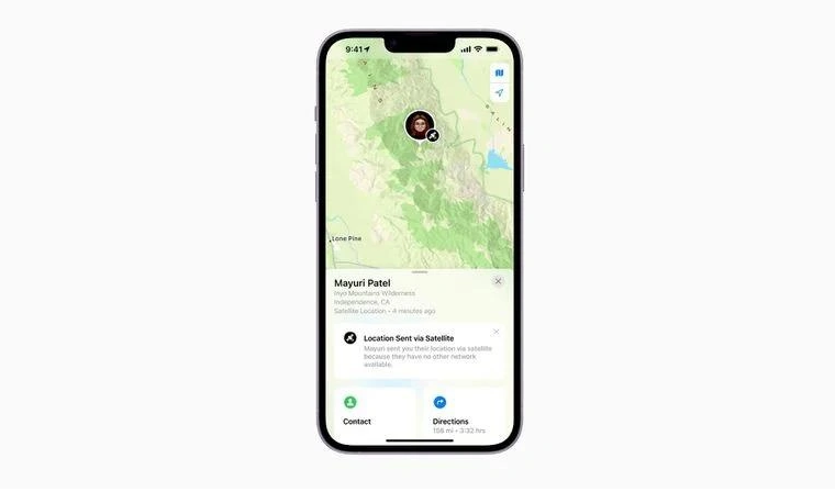 带岭苹果14维修分享iPhone14系列中 FindMy功能通过卫星分享位置方法教程 
